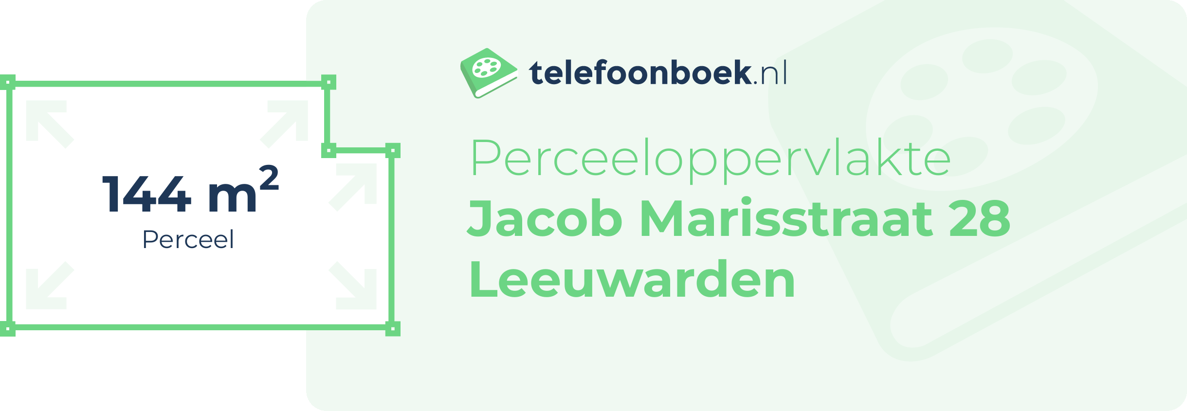 Perceeloppervlakte Jacob Marisstraat 28 Leeuwarden