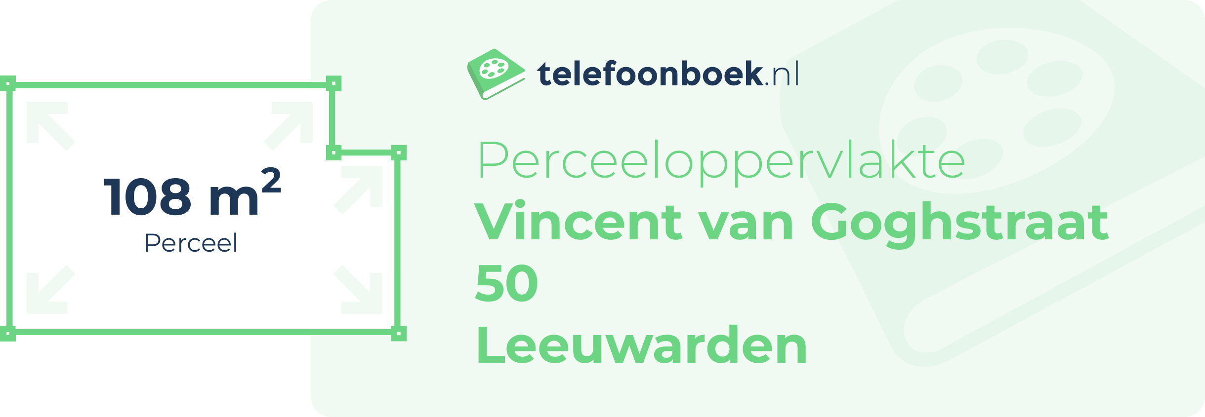 Perceeloppervlakte Vincent Van Goghstraat 50 Leeuwarden