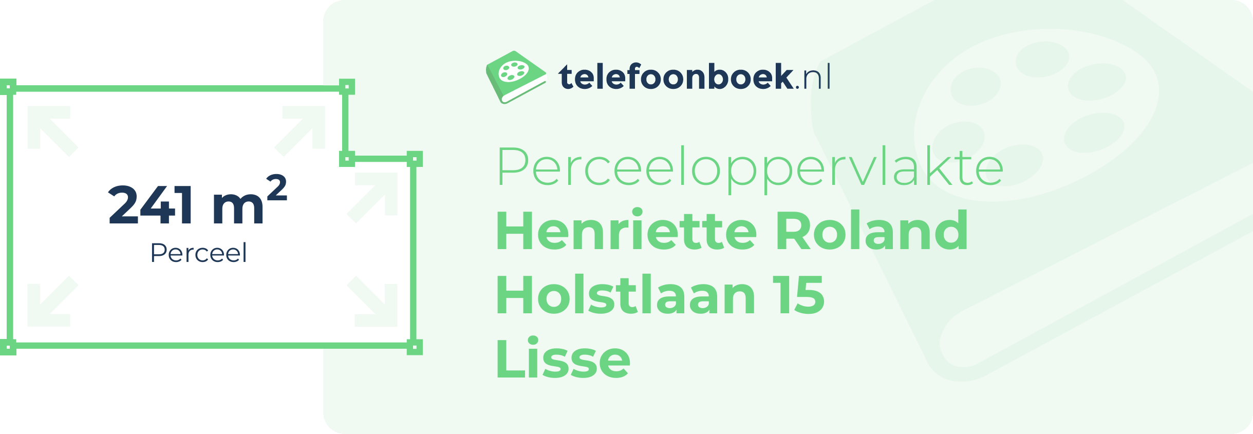 Perceeloppervlakte Henriette Roland Holstlaan 15 Lisse