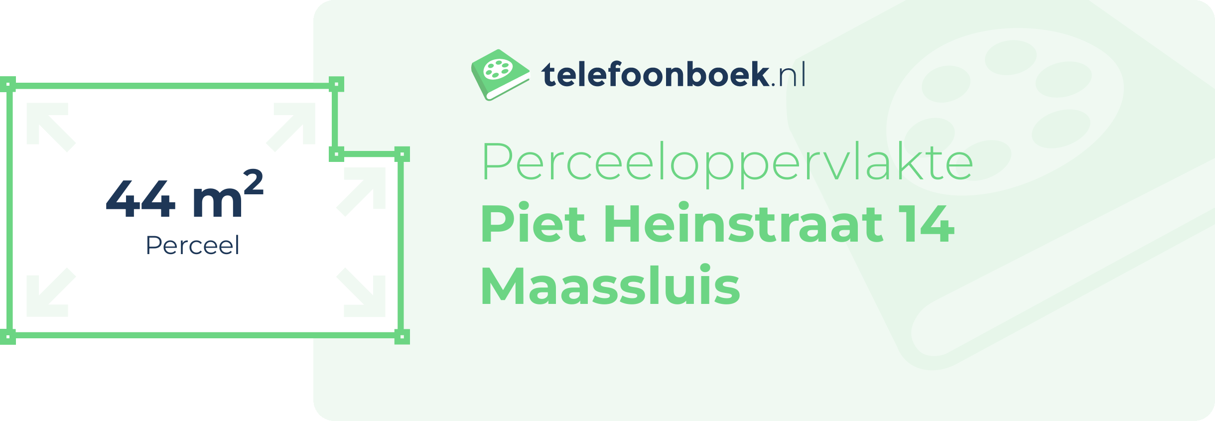 Perceeloppervlakte Piet Heinstraat 14 Maassluis