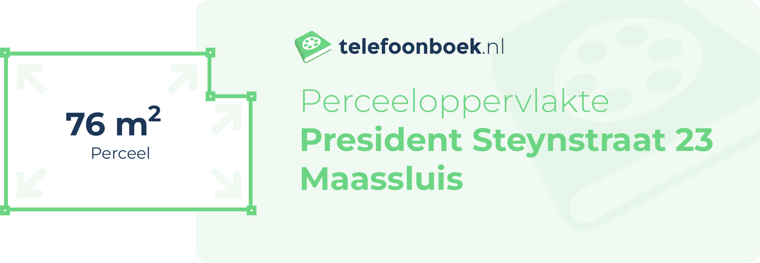 Perceeloppervlakte President Steynstraat 23 Maassluis