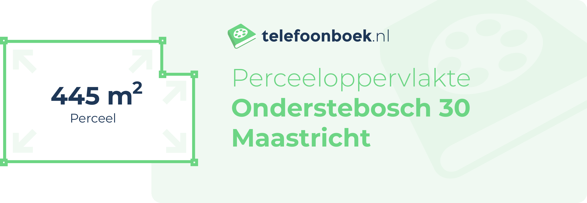 Perceeloppervlakte Onderstebosch 30 Maastricht