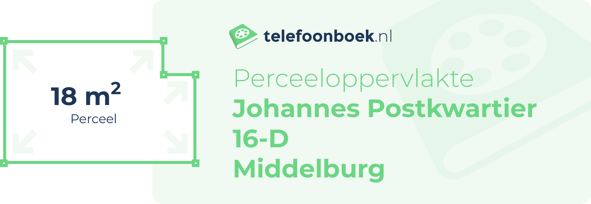 Perceeloppervlakte Johannes Postkwartier 16-D Middelburg