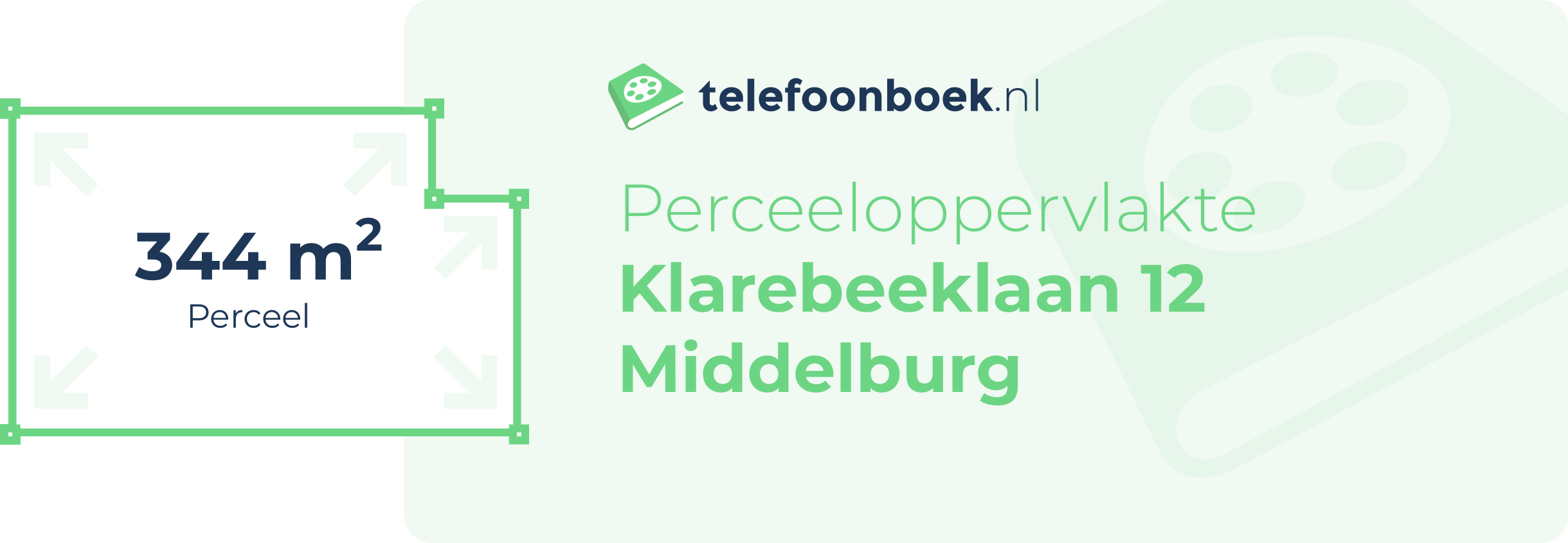 Perceeloppervlakte Klarebeeklaan 12 Middelburg