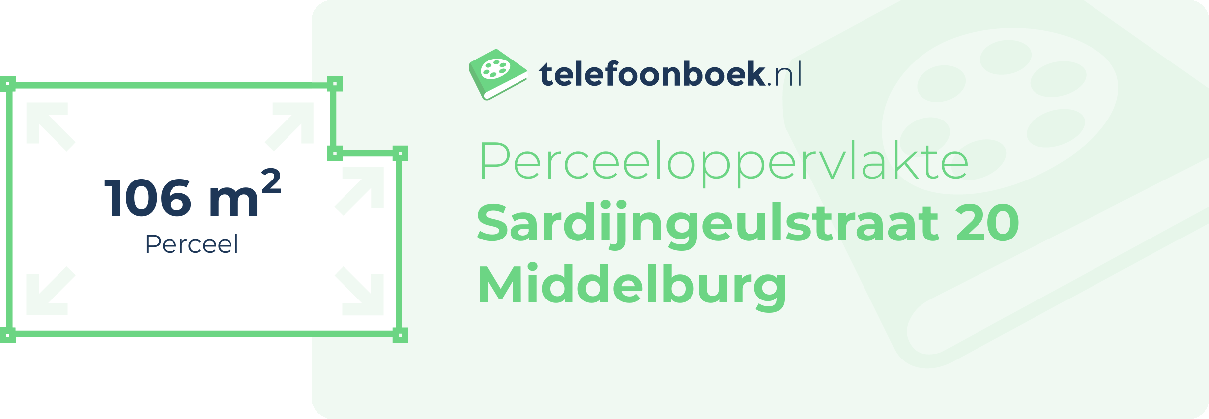 Perceeloppervlakte Sardijngeulstraat 20 Middelburg
