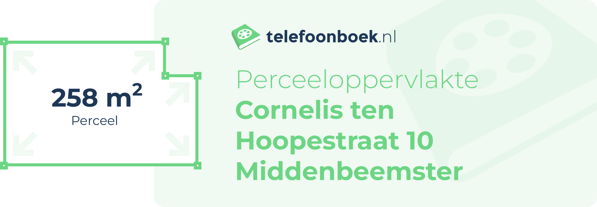 Perceeloppervlakte Cornelis Ten Hoopestraat 10 Middenbeemster