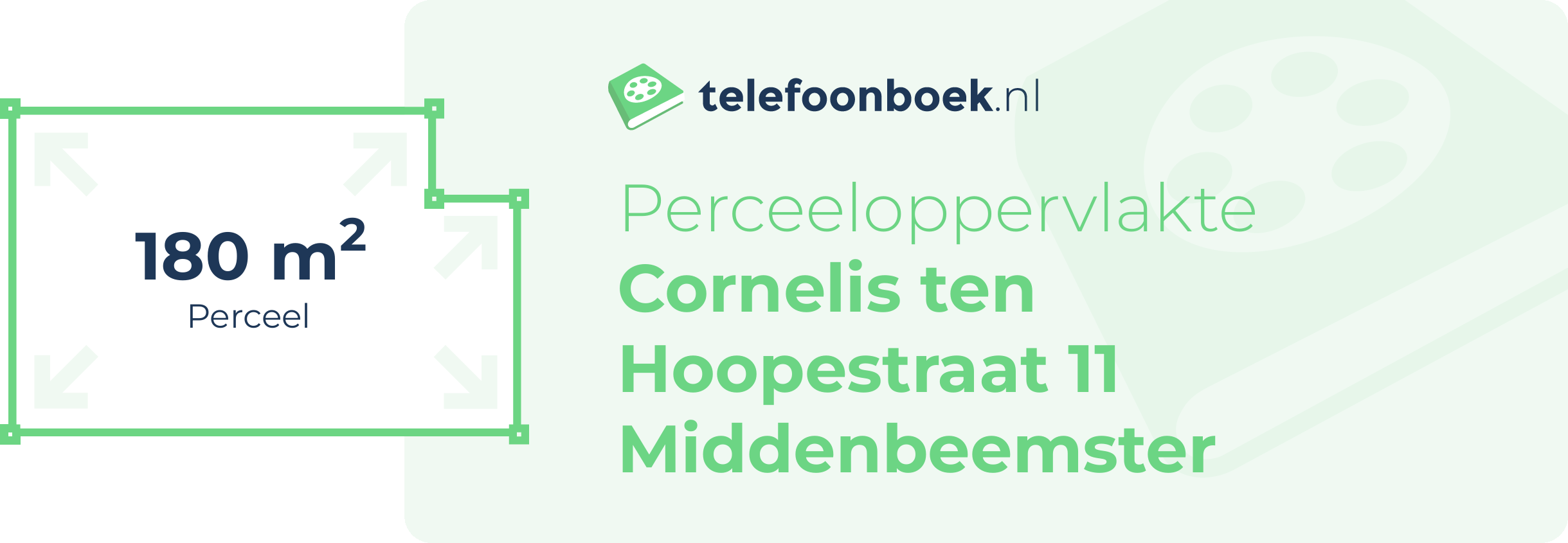 Perceeloppervlakte Cornelis Ten Hoopestraat 11 Middenbeemster