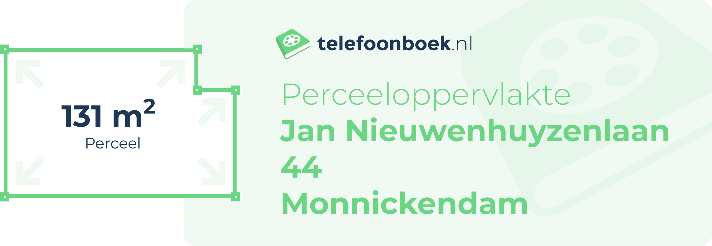 Perceeloppervlakte Jan Nieuwenhuyzenlaan 44 Monnickendam