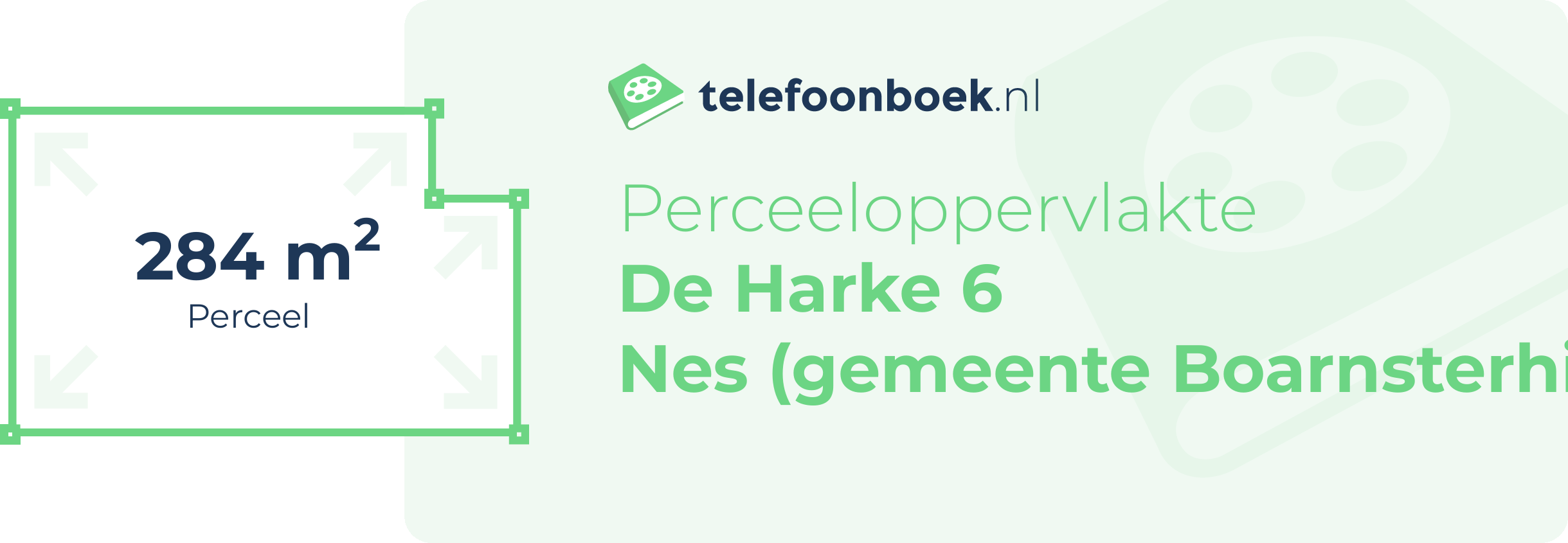 Perceeloppervlakte De Harke 6 Nes (gemeente Boarnsterhim Friesland)