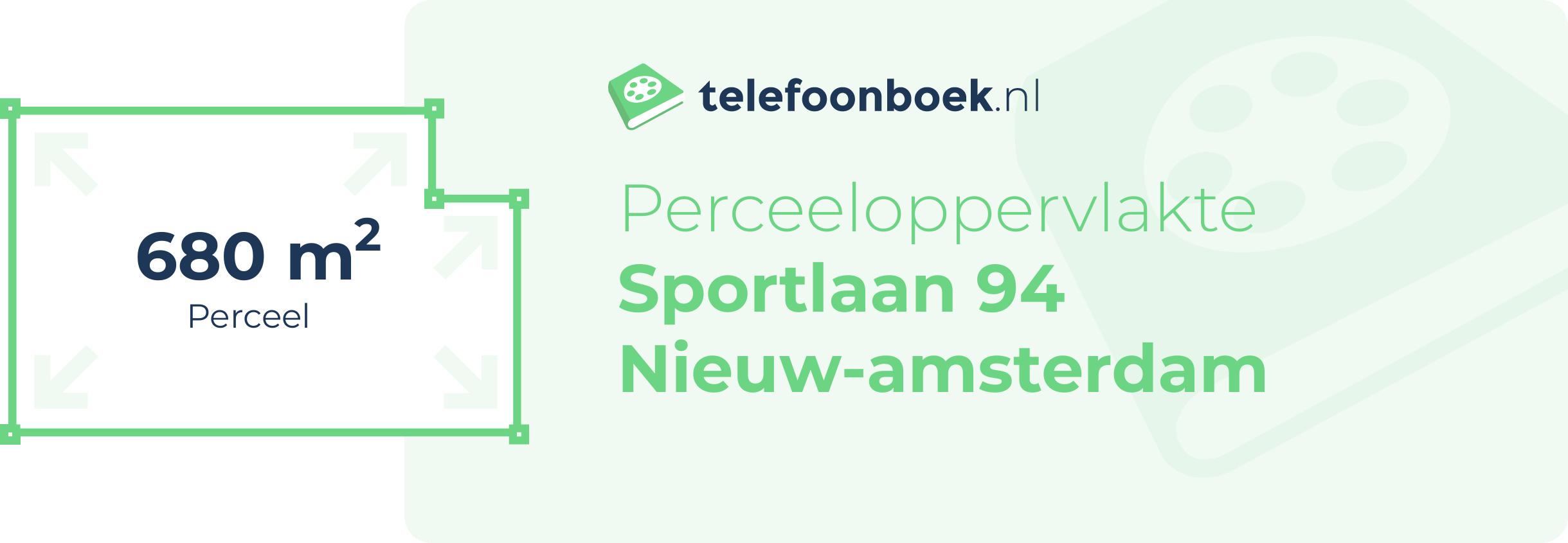Perceeloppervlakte Sportlaan 94 Nieuw-Amsterdam