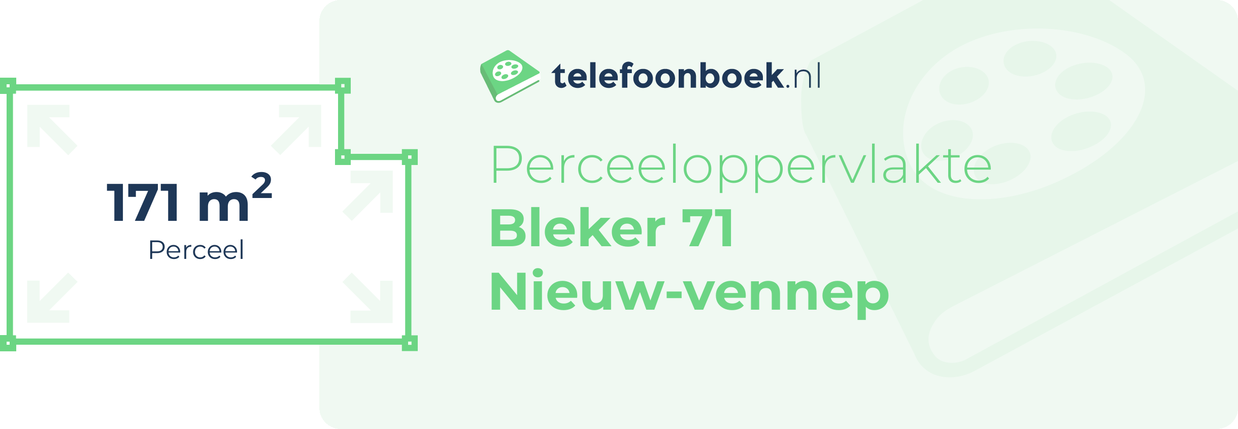 Perceeloppervlakte Bleker 71 Nieuw-Vennep