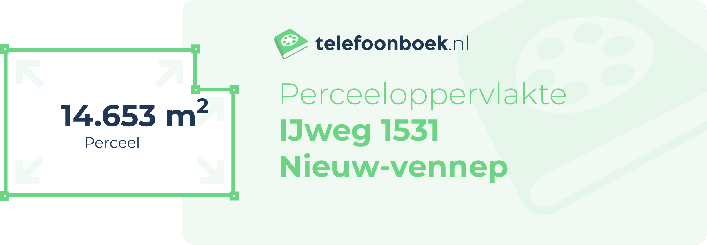 Perceeloppervlakte IJweg 1531 Nieuw-Vennep