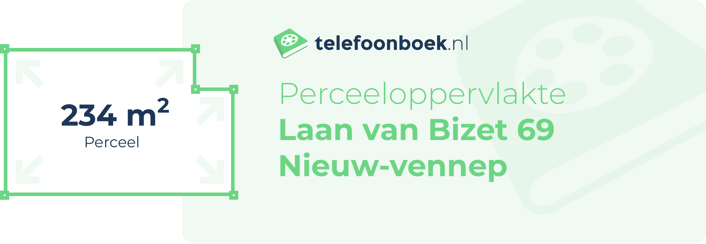 Perceeloppervlakte Laan Van Bizet 69 Nieuw-Vennep