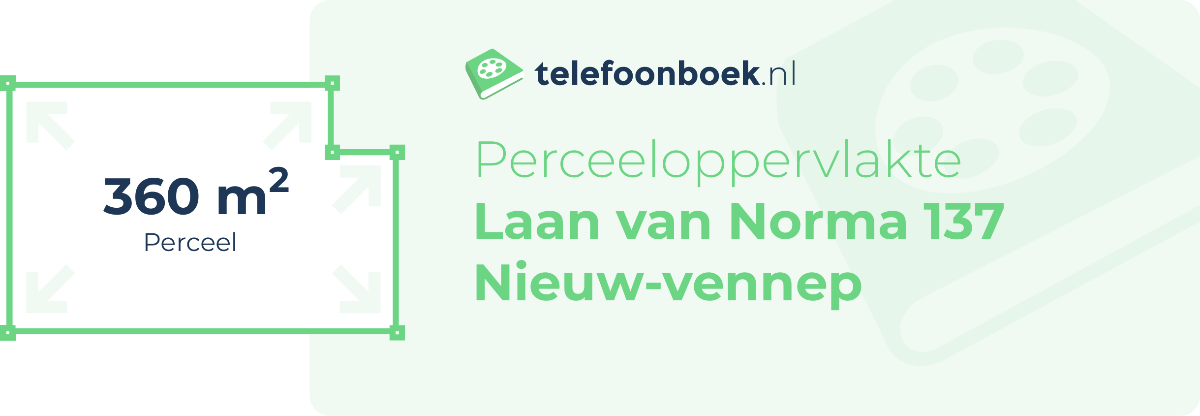 Perceeloppervlakte Laan Van Norma 137 Nieuw-Vennep