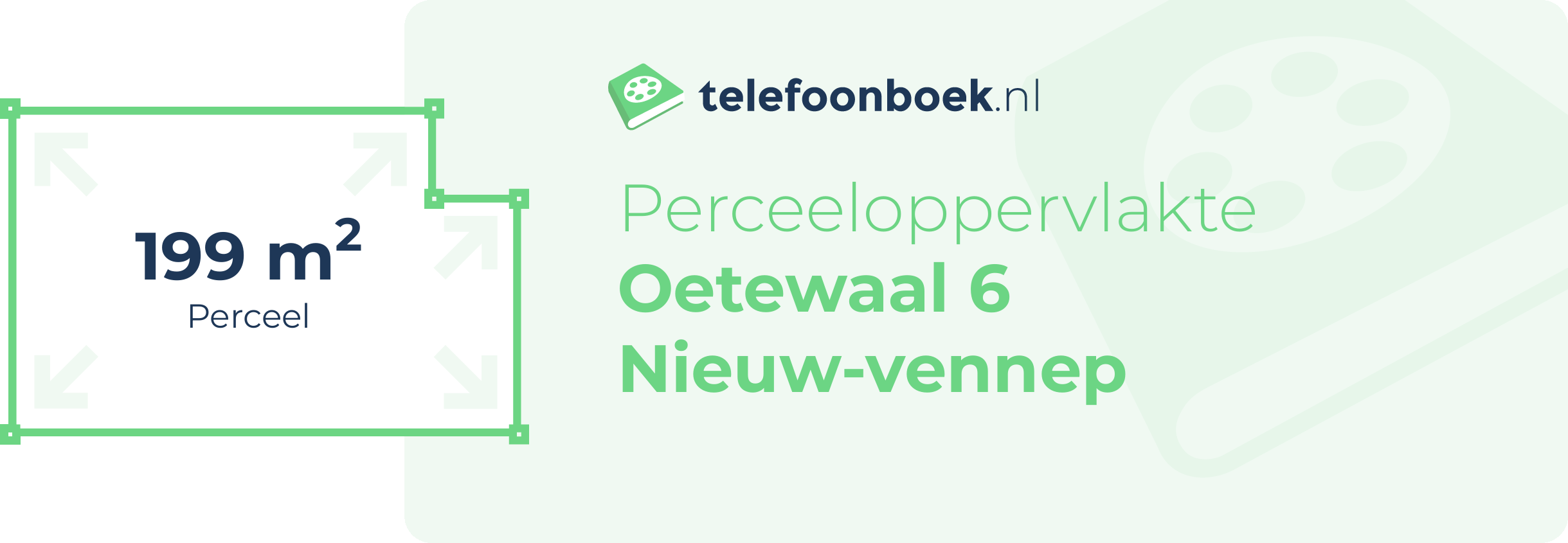 Perceeloppervlakte Oetewaal 6 Nieuw-Vennep