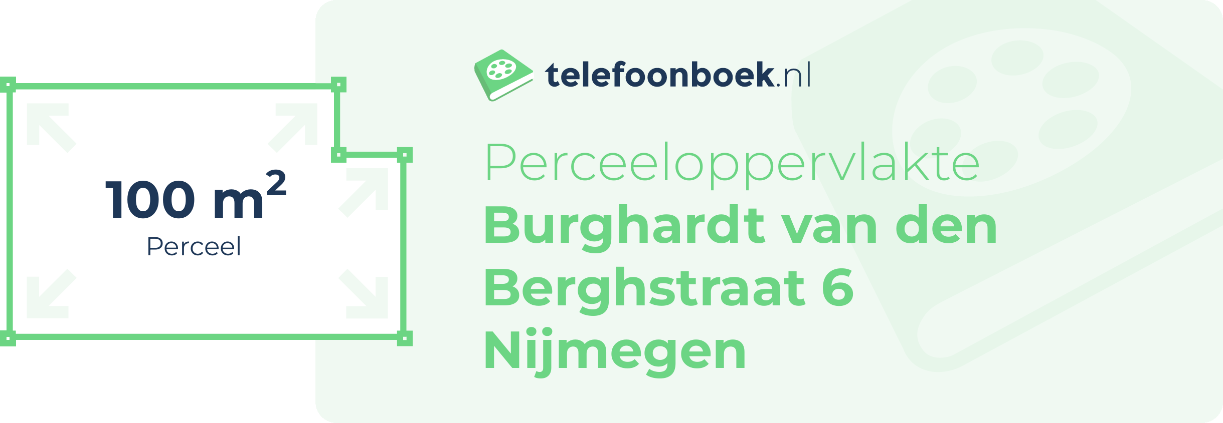 Perceeloppervlakte Burghardt Van Den Berghstraat 6 Nijmegen