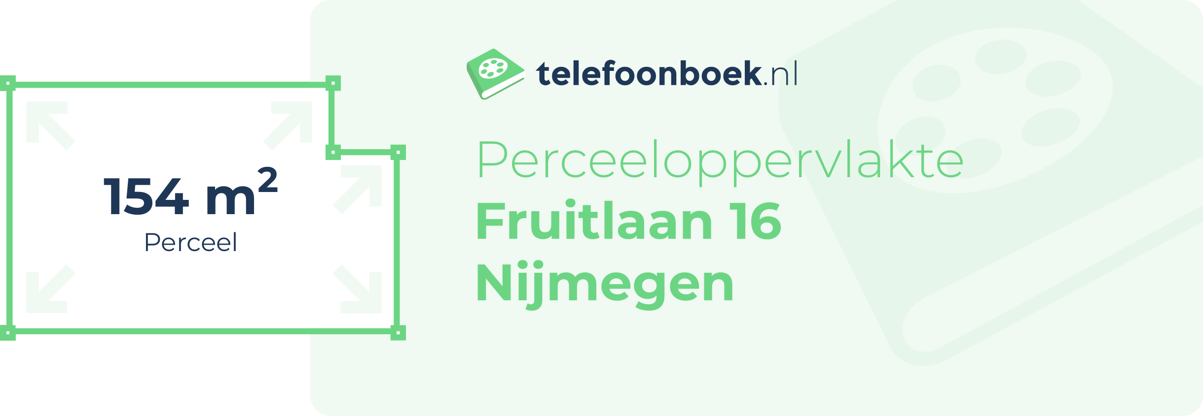 Perceeloppervlakte Fruitlaan 16 Nijmegen