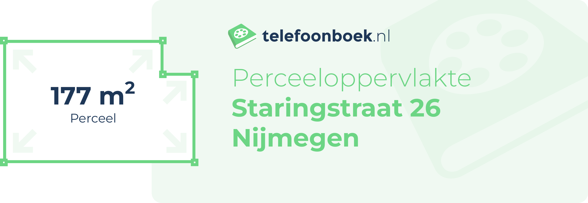 Perceeloppervlakte Staringstraat 26 Nijmegen
