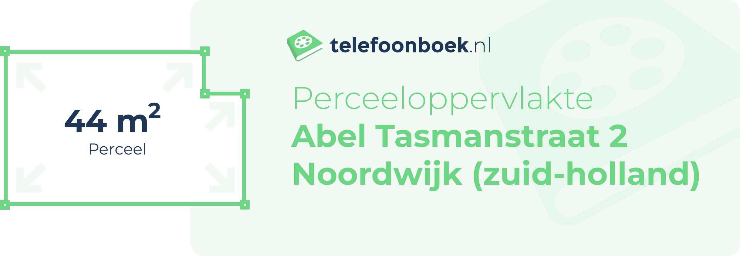 Perceeloppervlakte Abel Tasmanstraat 2 Noordwijk (Zuid-Holland)