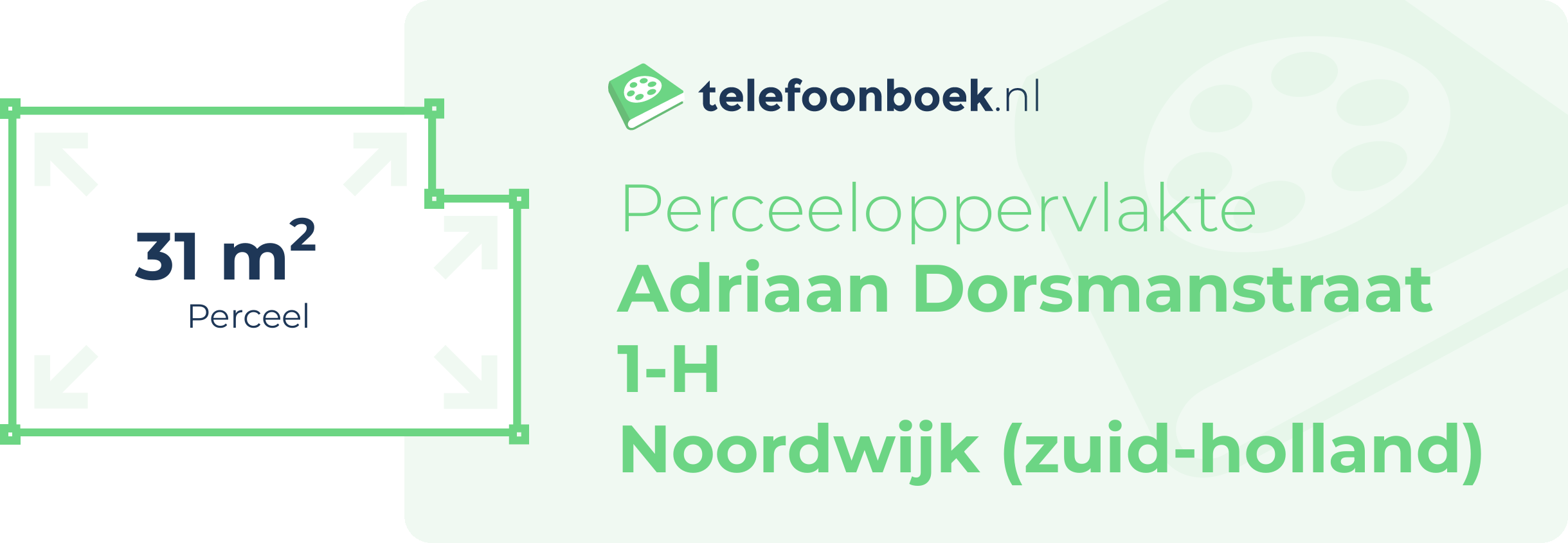 Perceeloppervlakte Adriaan Dorsmanstraat 1-H Noordwijk (Zuid-Holland)