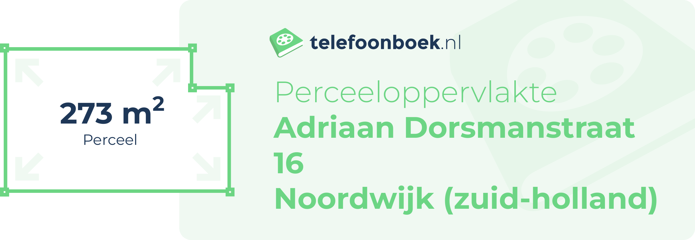 Perceeloppervlakte Adriaan Dorsmanstraat 16 Noordwijk (Zuid-Holland)