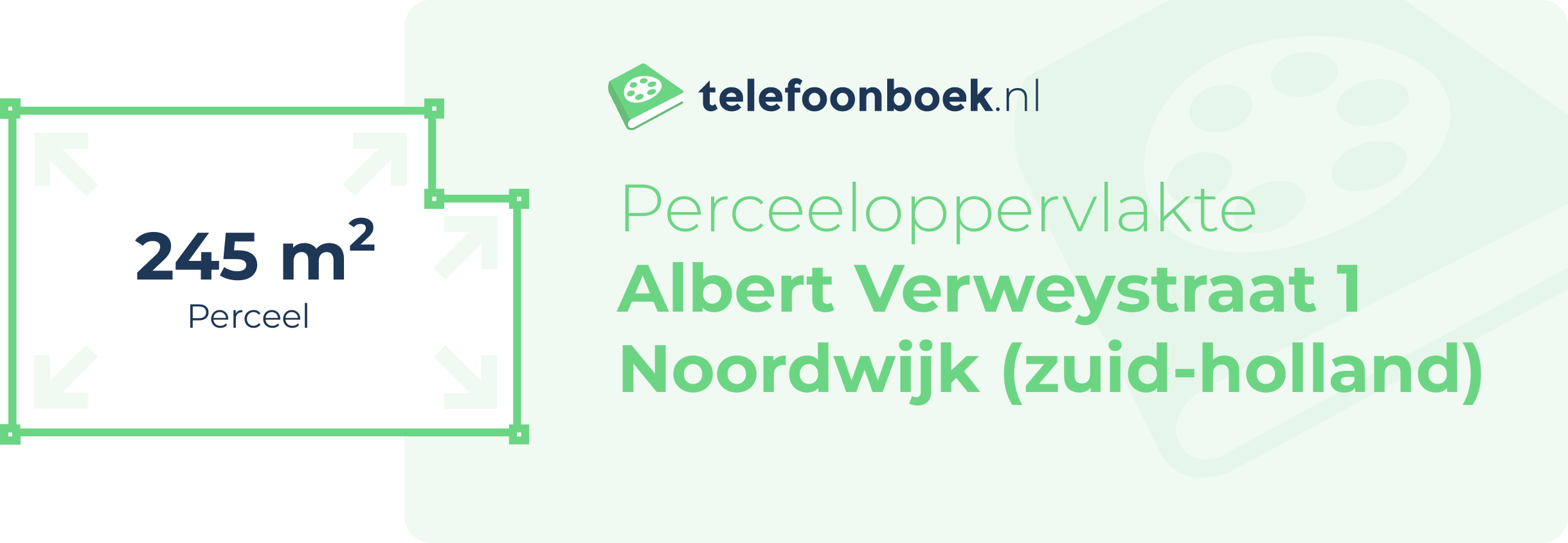 Perceeloppervlakte Albert Verweystraat 1 Noordwijk (Zuid-Holland)