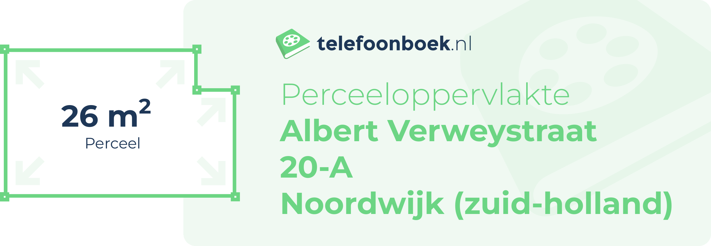 Perceeloppervlakte Albert Verweystraat 20-A Noordwijk (Zuid-Holland)