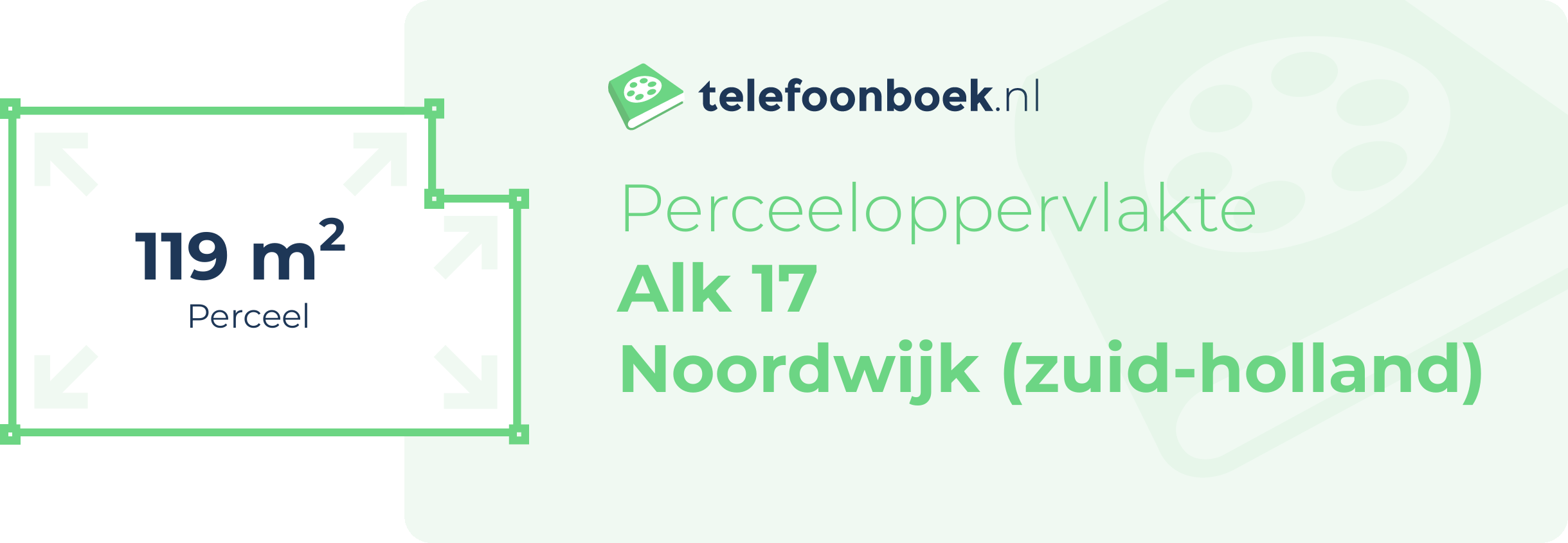 Perceeloppervlakte Alk 17 Noordwijk (Zuid-Holland)