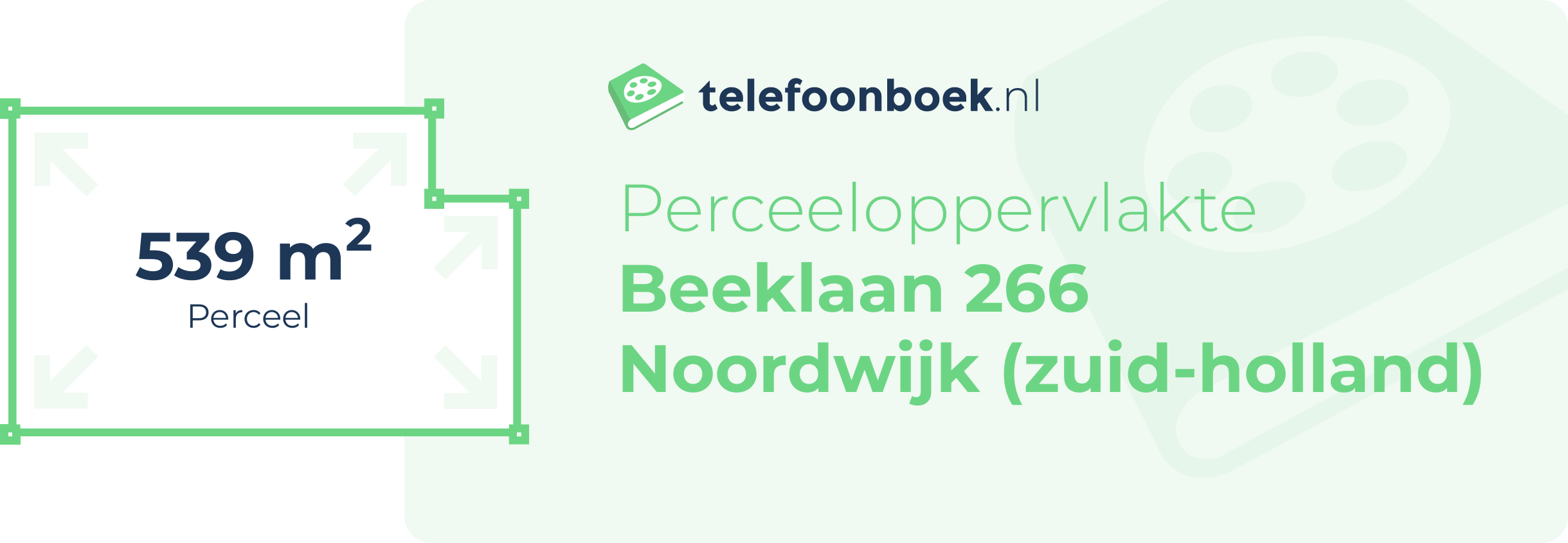 Perceeloppervlakte Beeklaan 266 Noordwijk (Zuid-Holland)