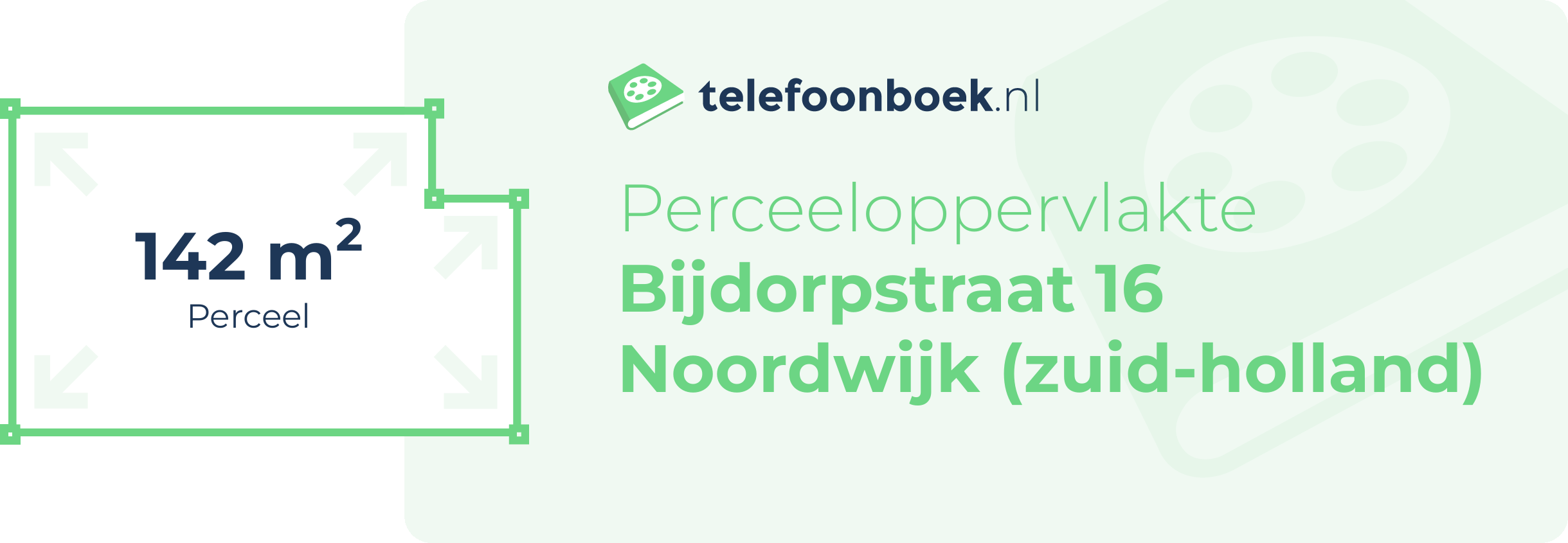 Perceeloppervlakte Bijdorpstraat 16 Noordwijk (Zuid-Holland)