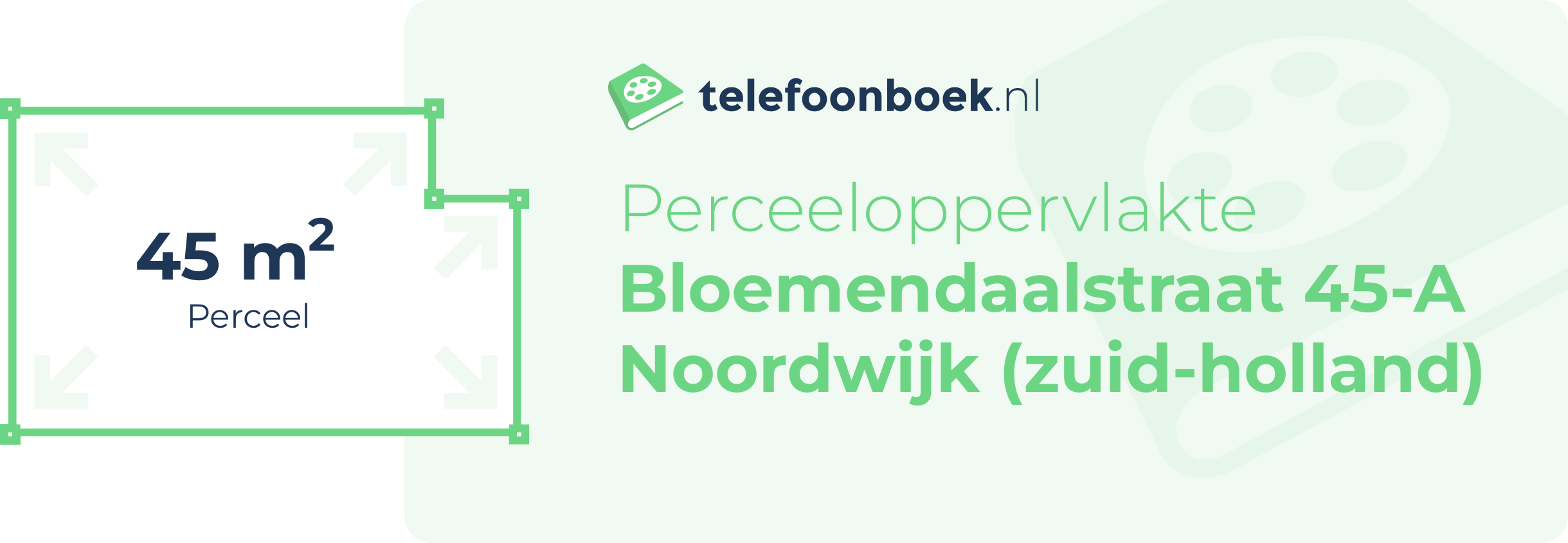 Perceeloppervlakte Bloemendaalstraat 45-A Noordwijk (Zuid-Holland)