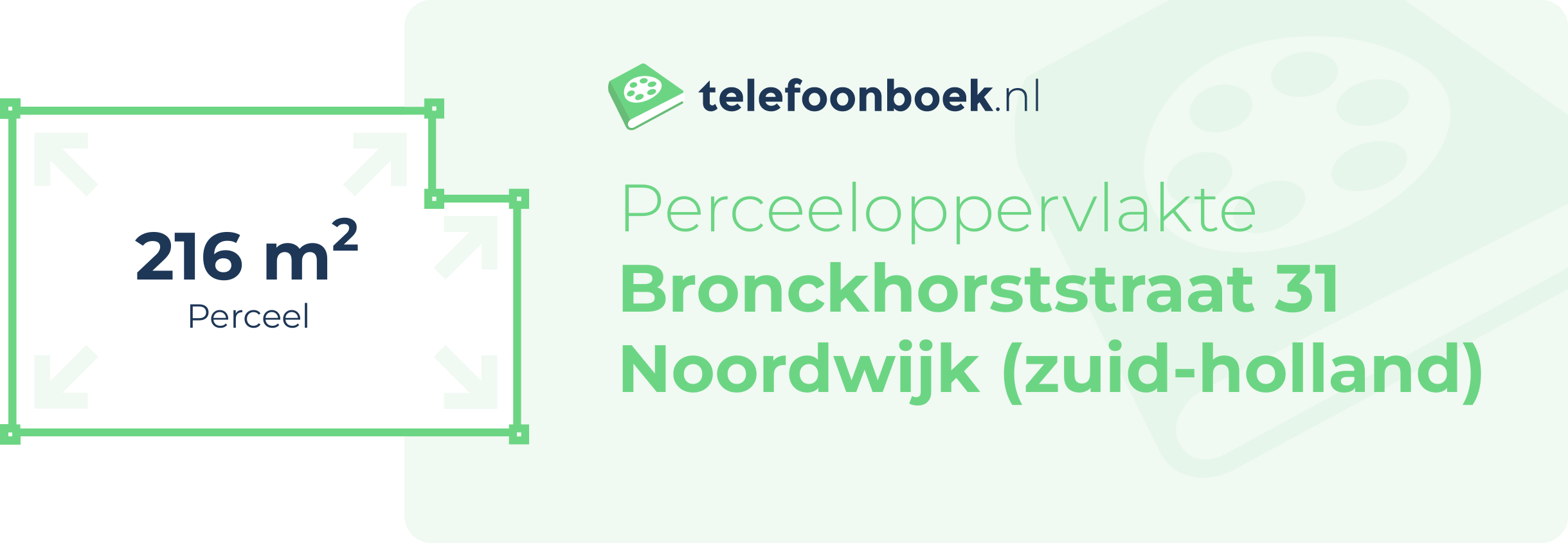 Perceeloppervlakte Bronckhorststraat 31 Noordwijk (Zuid-Holland)