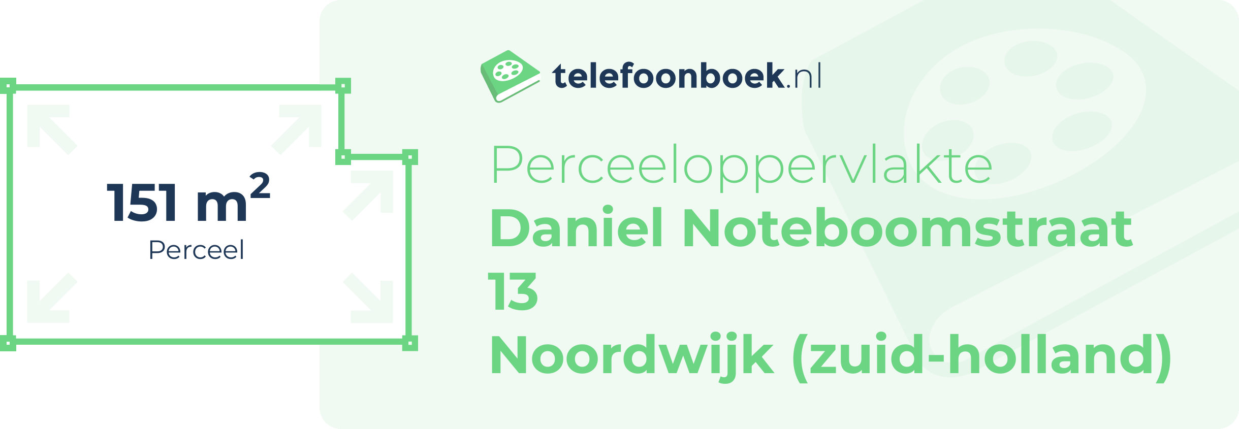 Perceeloppervlakte Daniel Noteboomstraat 13 Noordwijk (Zuid-Holland)