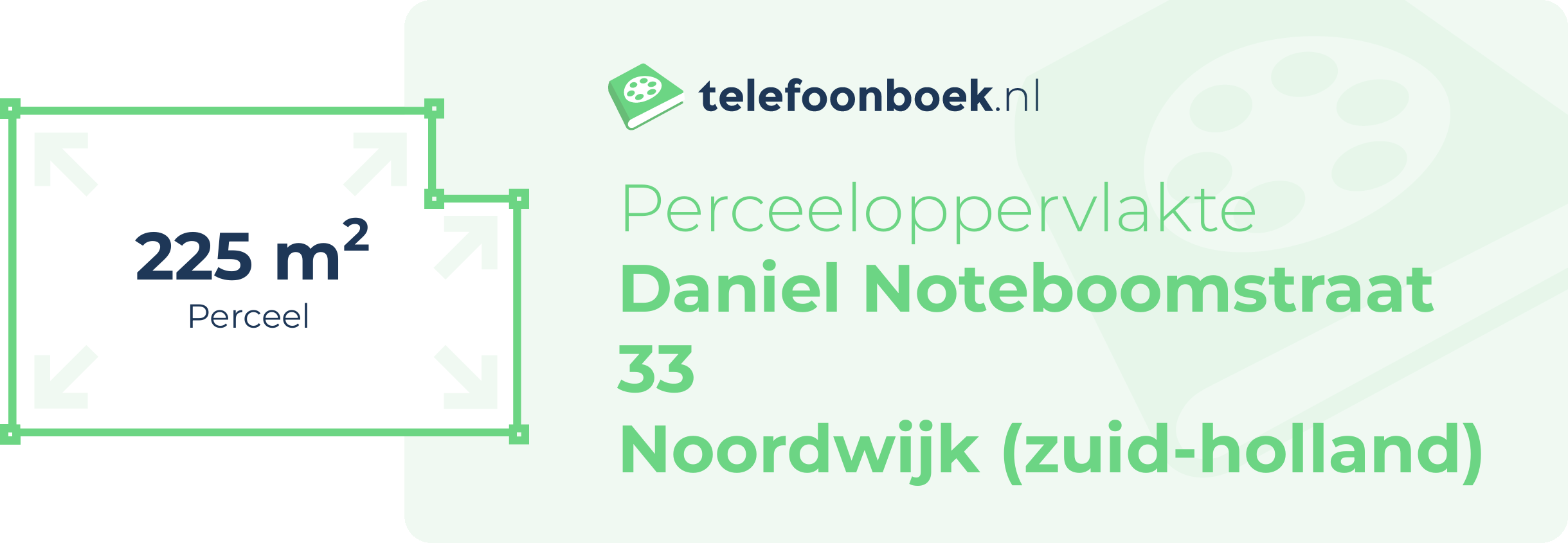 Perceeloppervlakte Daniel Noteboomstraat 33 Noordwijk (Zuid-Holland)