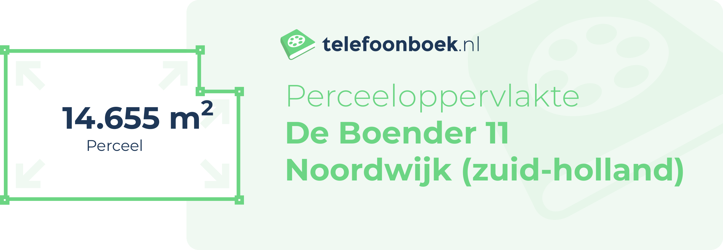 Perceeloppervlakte De Boender 11 Noordwijk (Zuid-Holland)