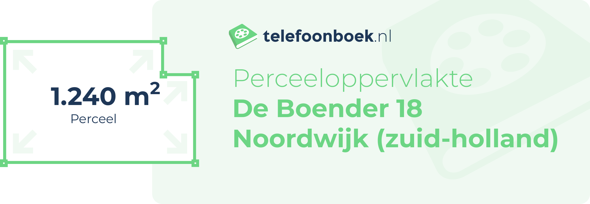 Perceeloppervlakte De Boender 18 Noordwijk (Zuid-Holland)