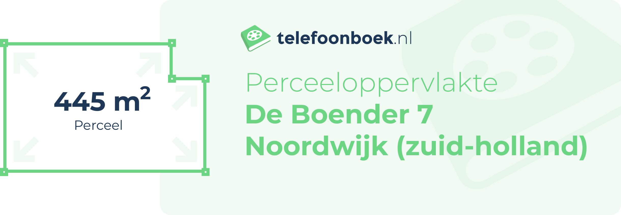 Perceeloppervlakte De Boender 7 Noordwijk (Zuid-Holland)