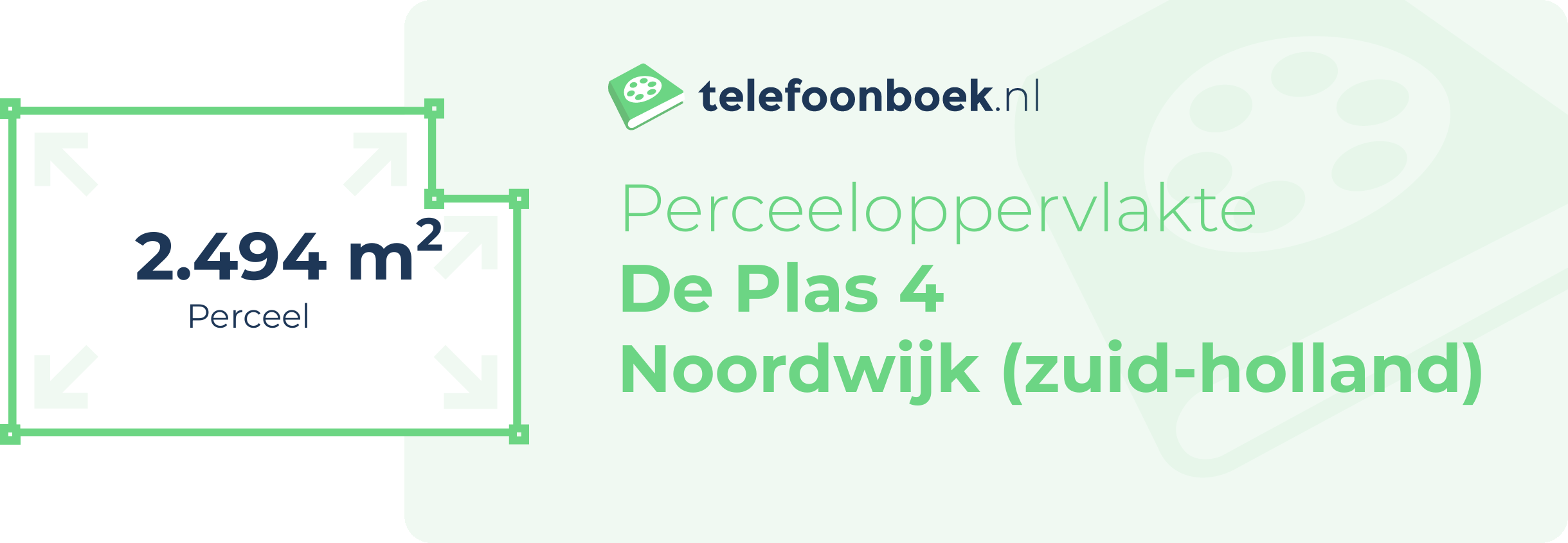 Perceeloppervlakte De Plas 4 Noordwijk (Zuid-Holland)