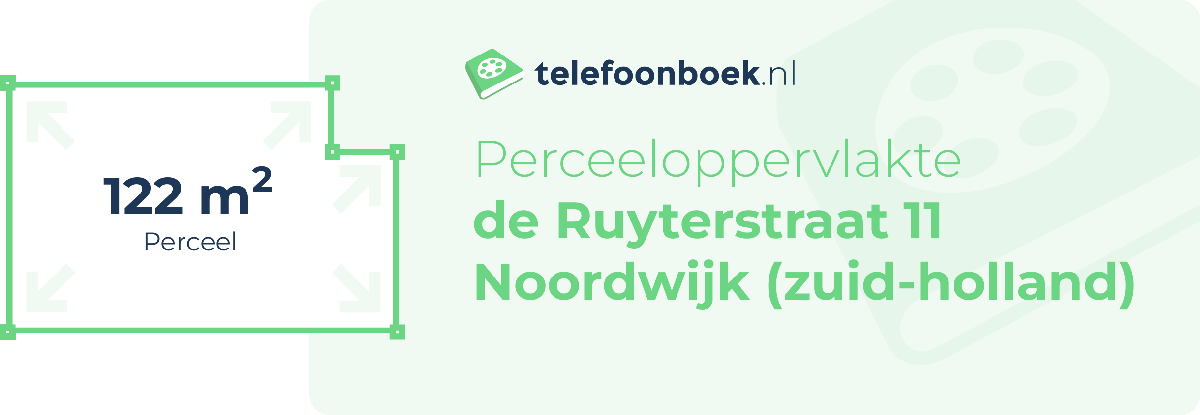 Perceeloppervlakte De Ruyterstraat 11 Noordwijk (Zuid-Holland)