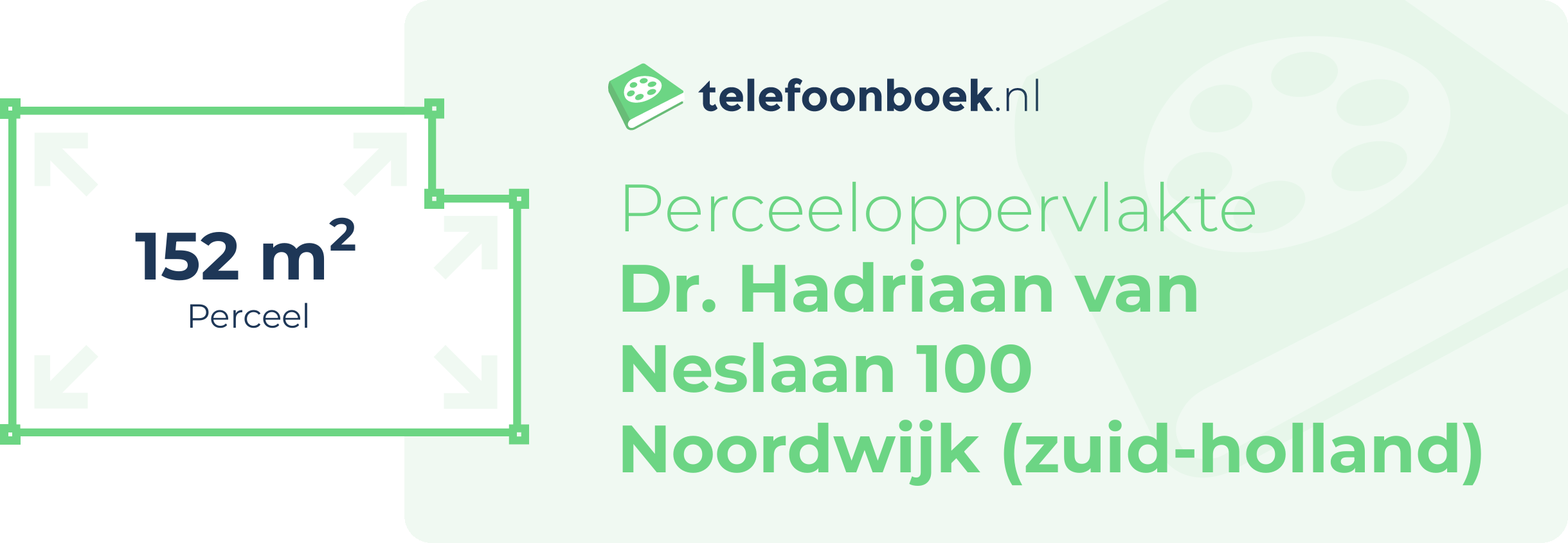 Perceeloppervlakte Dr. Hadriaan Van Neslaan 100 Noordwijk (Zuid-Holland)