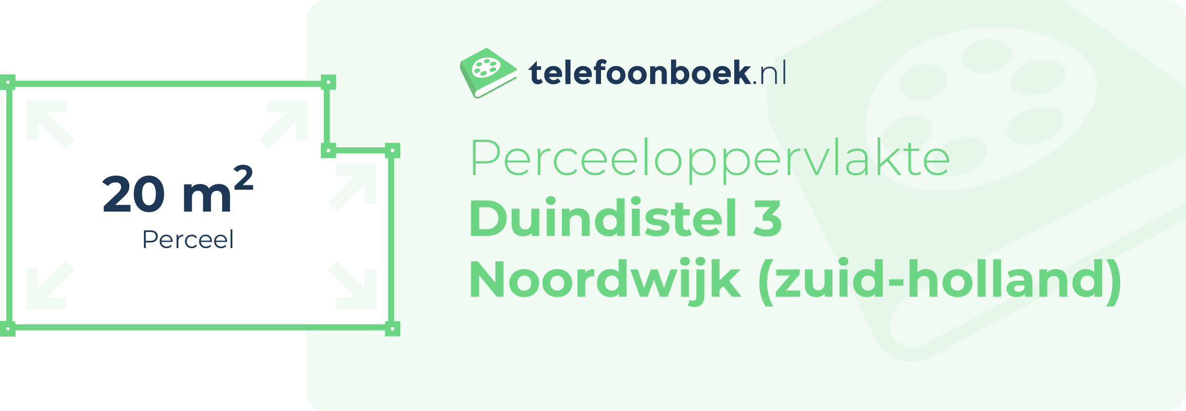 Perceeloppervlakte Duindistel 3 Noordwijk (Zuid-Holland)