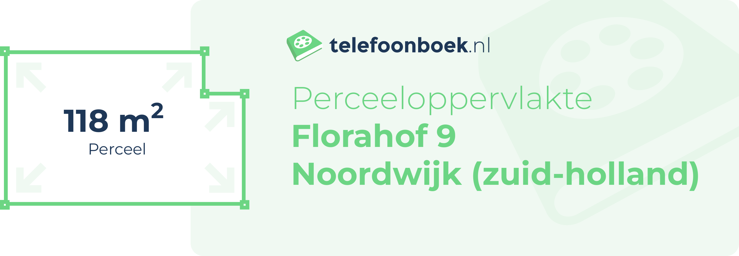 Perceeloppervlakte Florahof 9 Noordwijk (Zuid-Holland)