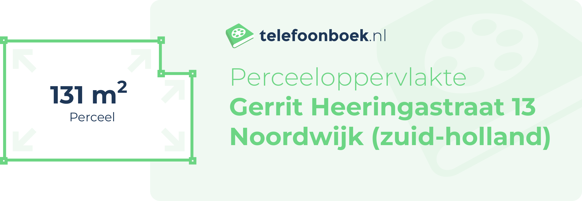 Perceeloppervlakte Gerrit Heeringastraat 13 Noordwijk (Zuid-Holland)