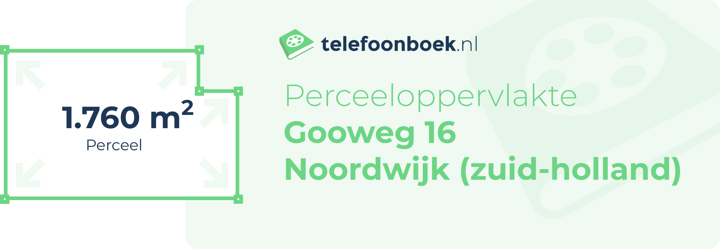 Perceeloppervlakte Gooweg 16 Noordwijk (Zuid-Holland)