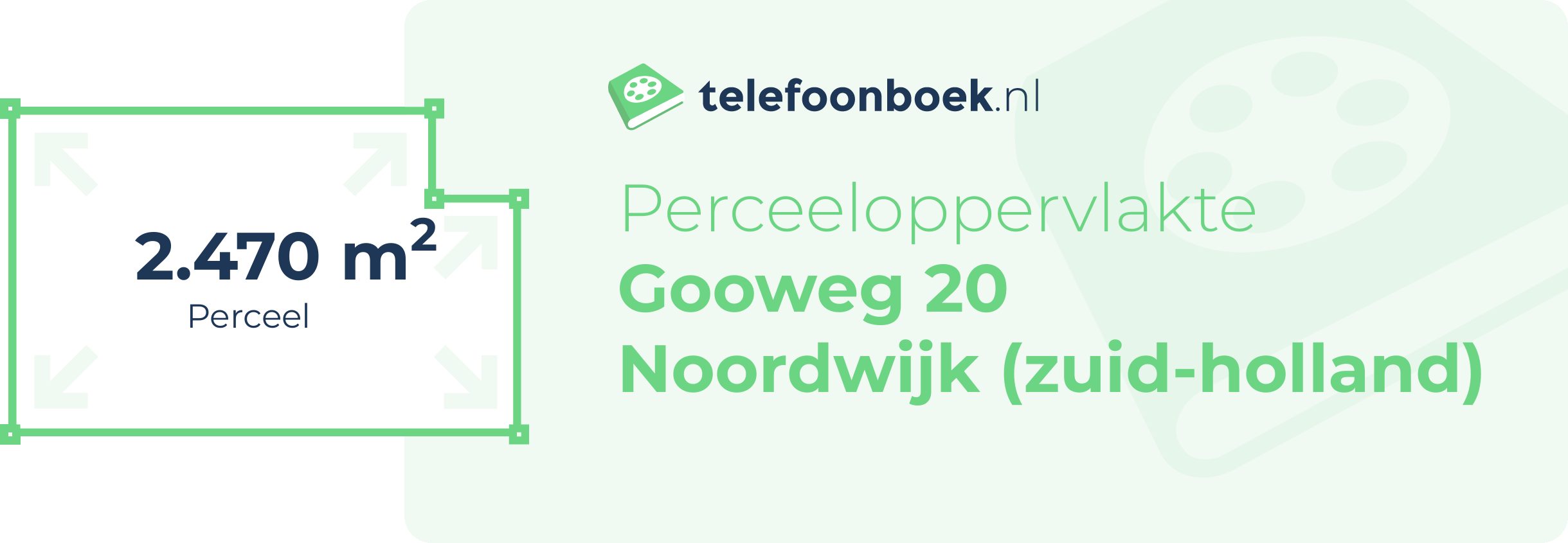 Perceeloppervlakte Gooweg 20 Noordwijk (Zuid-Holland)