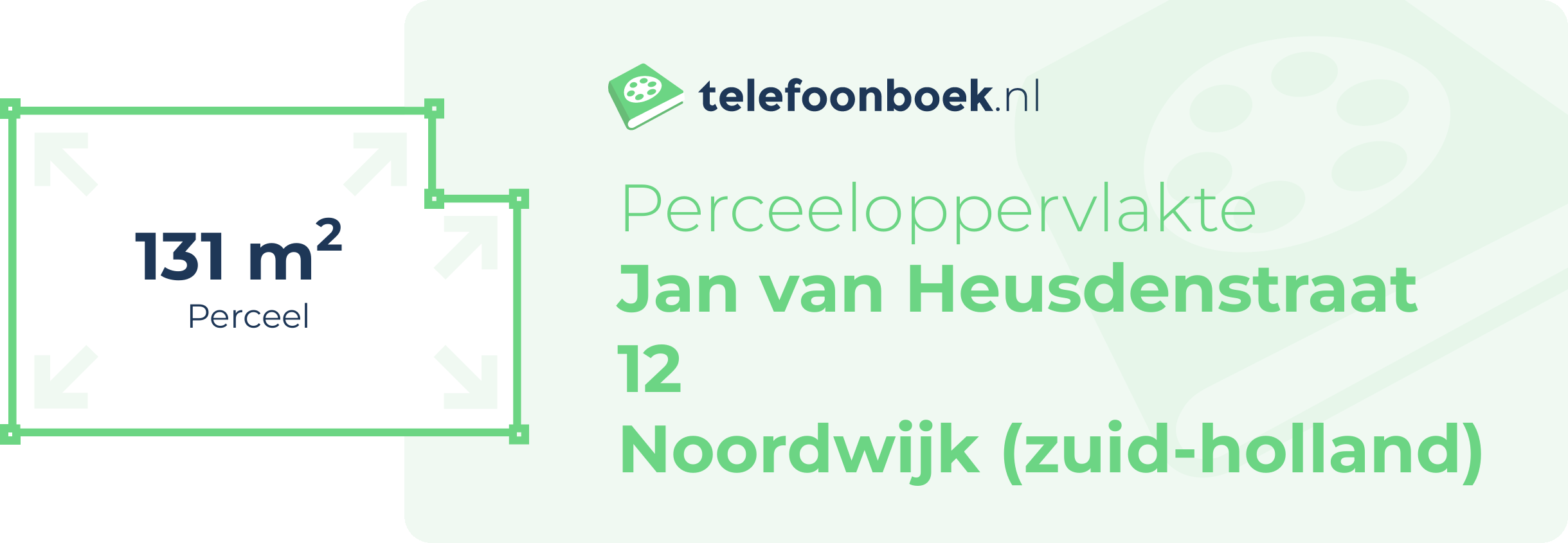 Perceeloppervlakte Jan Van Heusdenstraat 12 Noordwijk (Zuid-Holland)