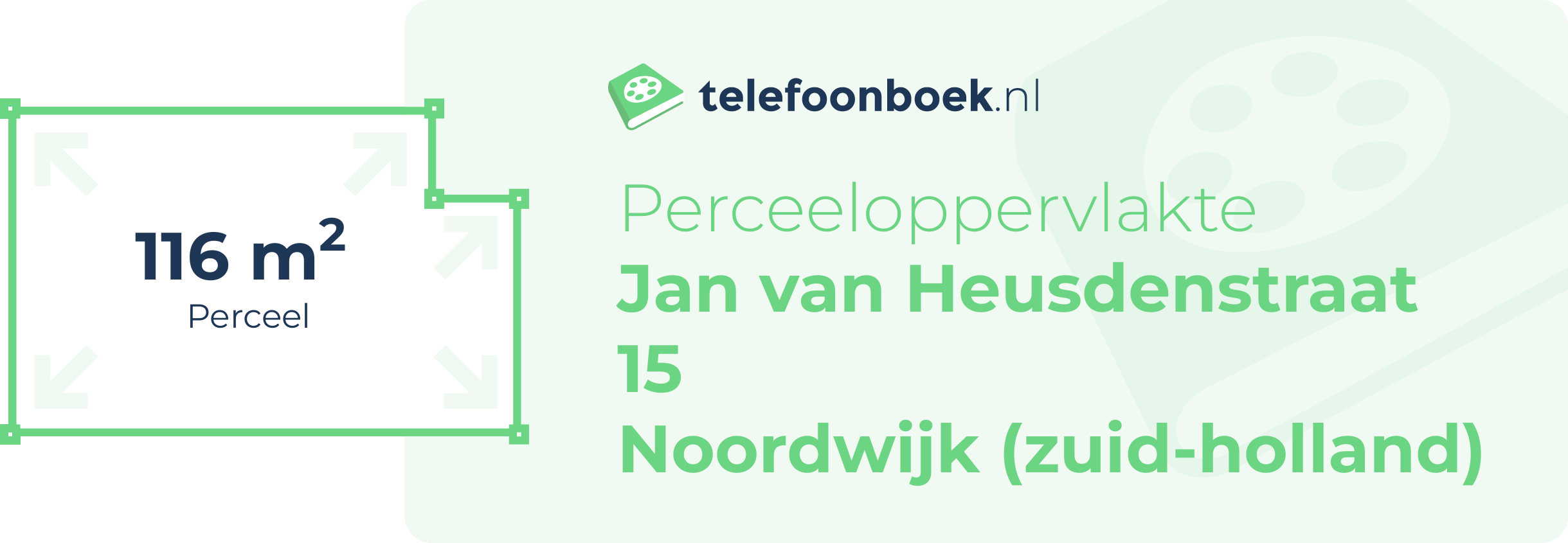 Perceeloppervlakte Jan Van Heusdenstraat 15 Noordwijk (Zuid-Holland)