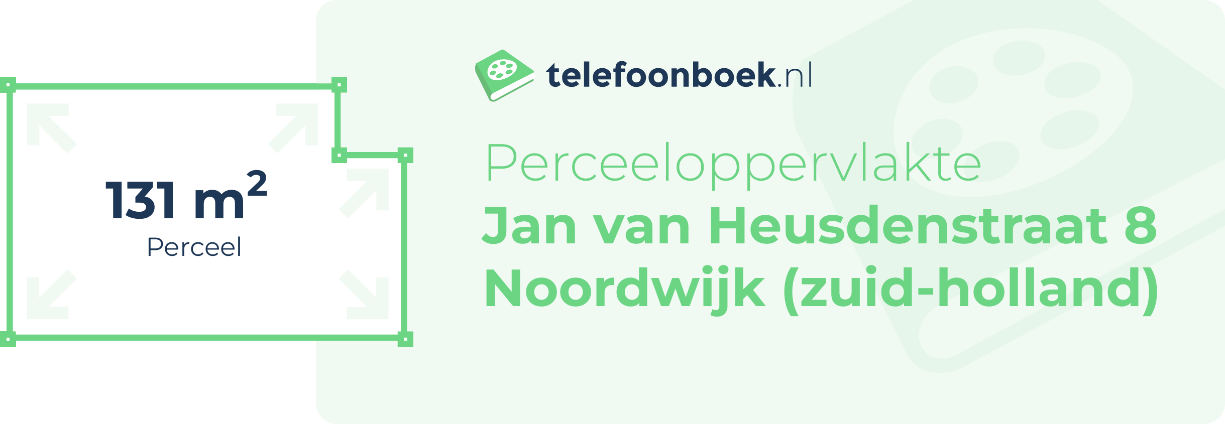 Perceeloppervlakte Jan Van Heusdenstraat 8 Noordwijk (Zuid-Holland)