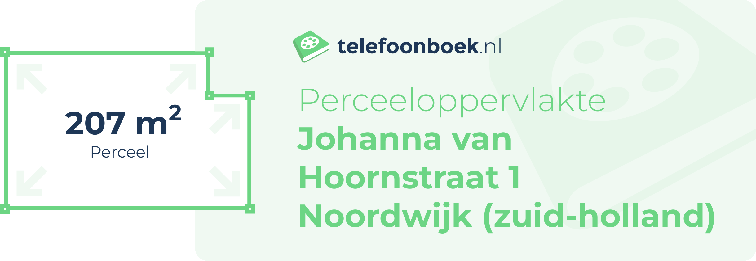 Perceeloppervlakte Johanna Van Hoornstraat 1 Noordwijk (Zuid-Holland)