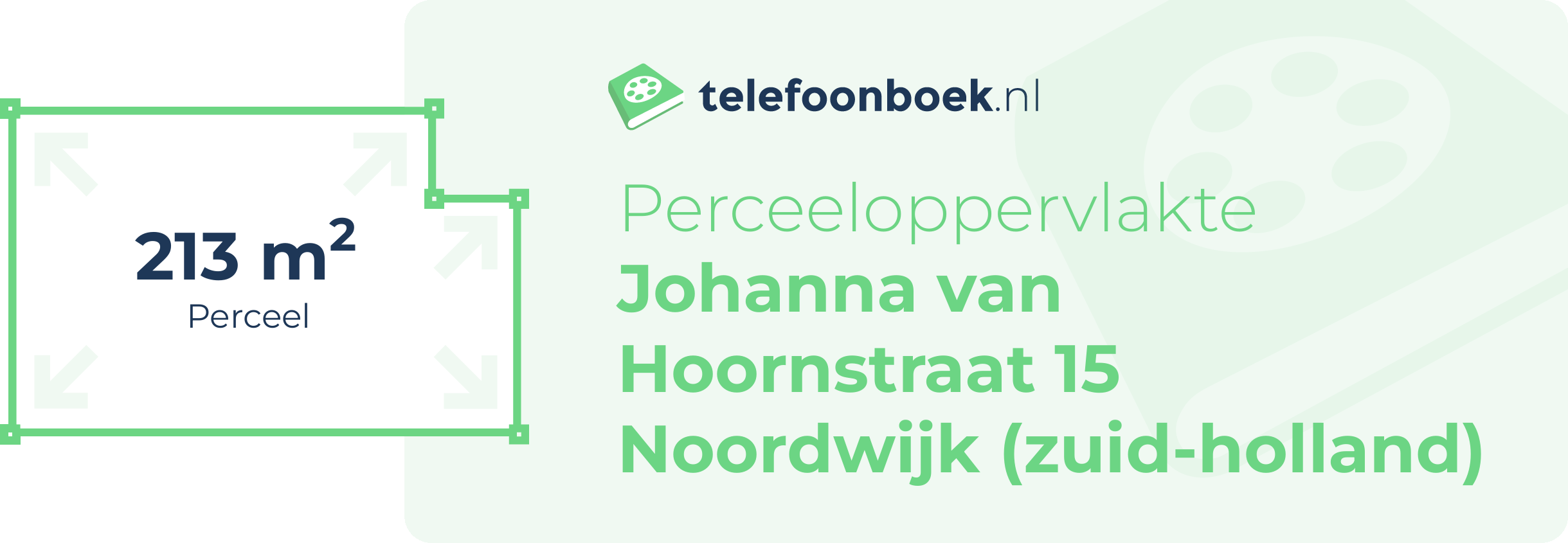 Perceeloppervlakte Johanna Van Hoornstraat 15 Noordwijk (Zuid-Holland)
